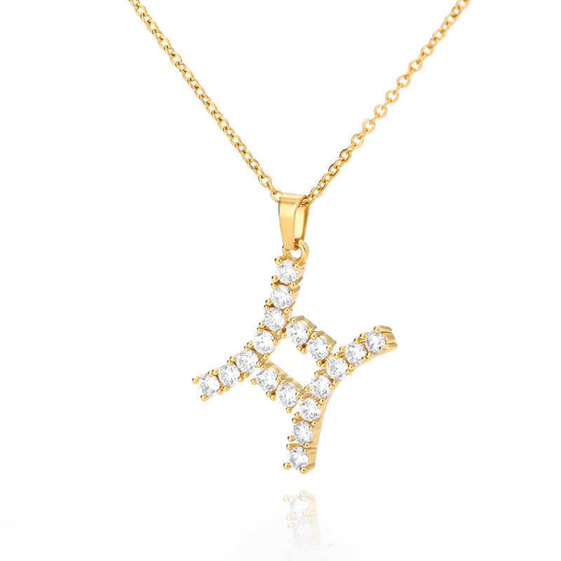 Twelve Constellation  Zircon Necklace