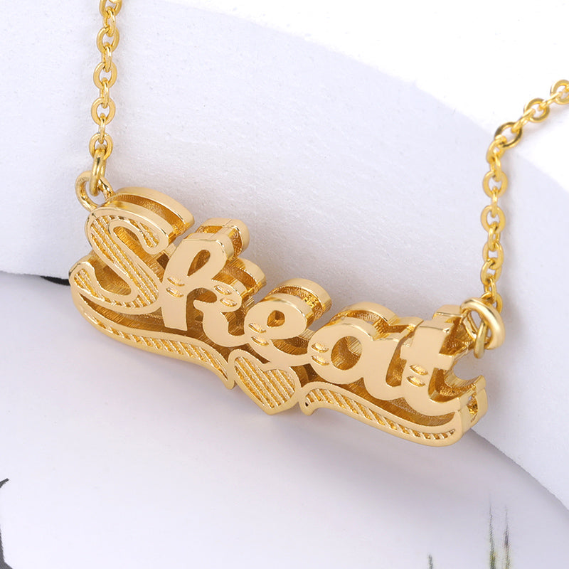 “Be You” Personalized Double Layer Name Necklace