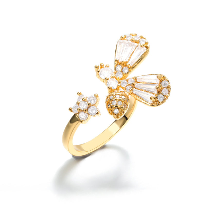 Bee Crystal Ring-1