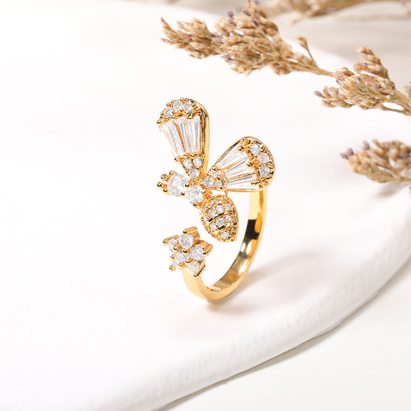 Bee Crystal Ring-1