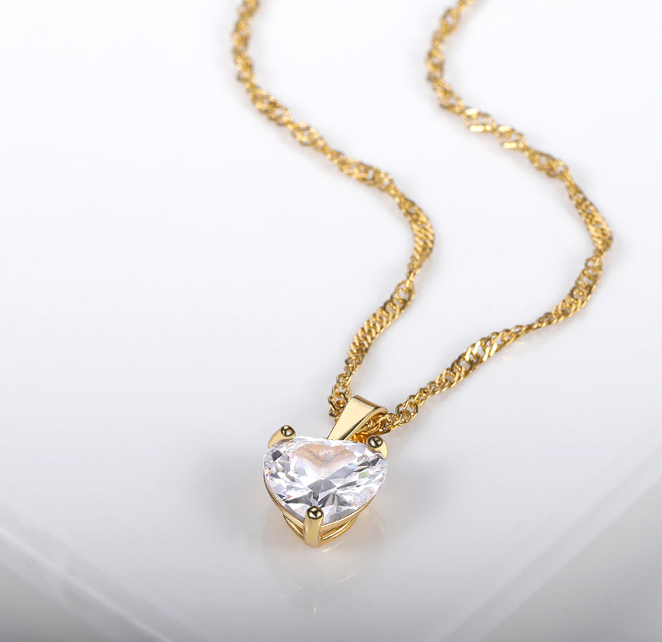 Heart Zircon Necklaces