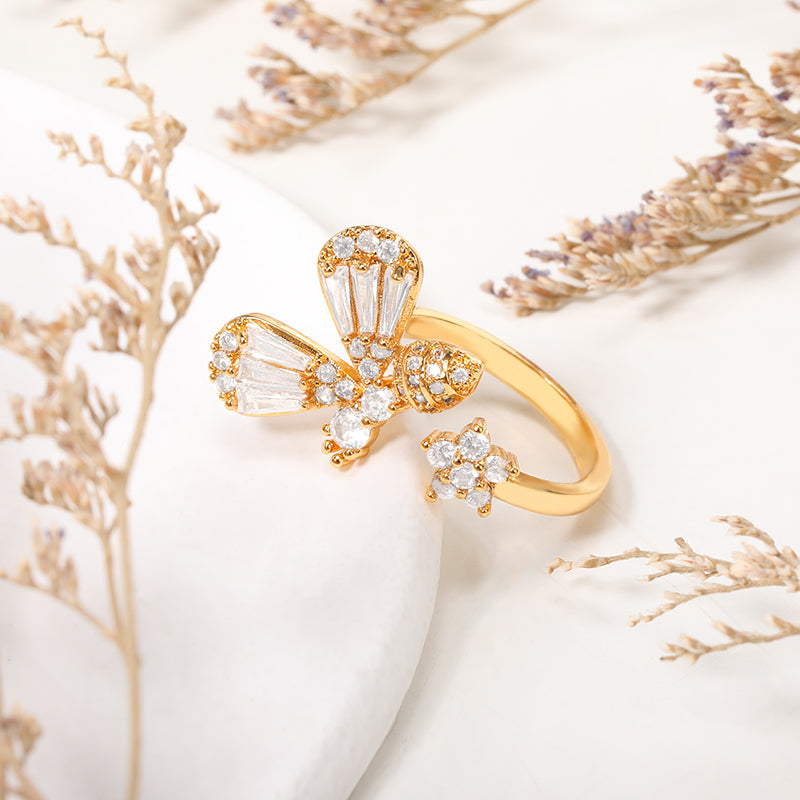 Bee Crystal Ring-1