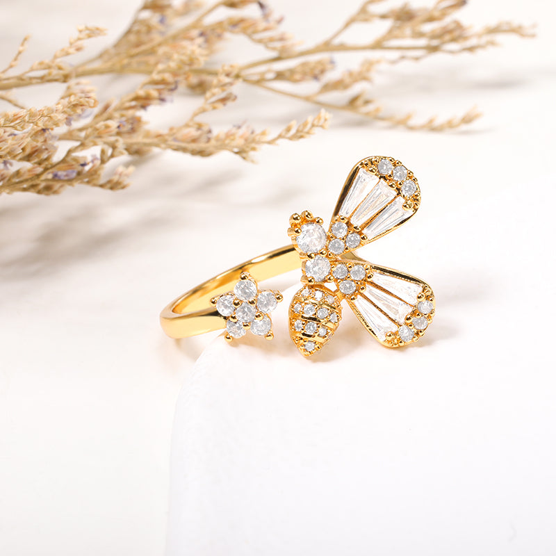 Bee Crystal Ring-1