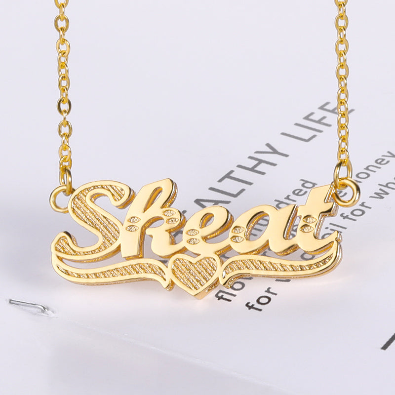 “Be You” Personalized Double Layer Name Necklace