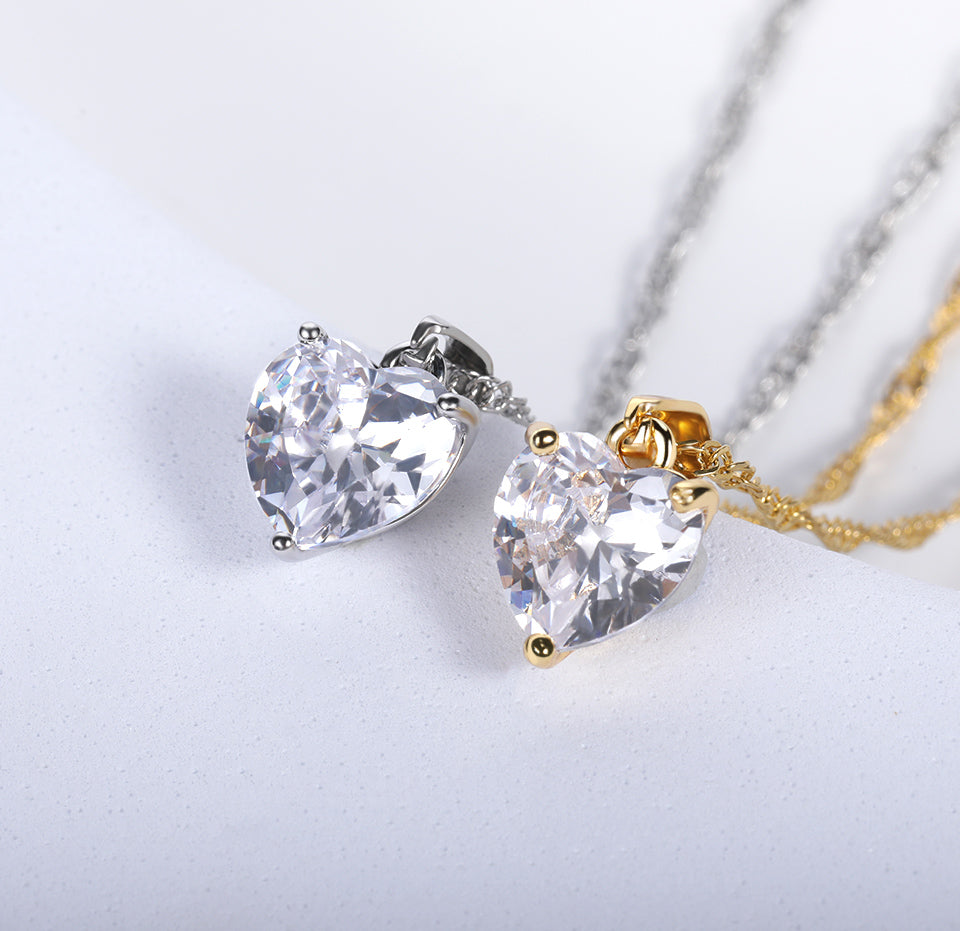 Heart Zircon Necklaces