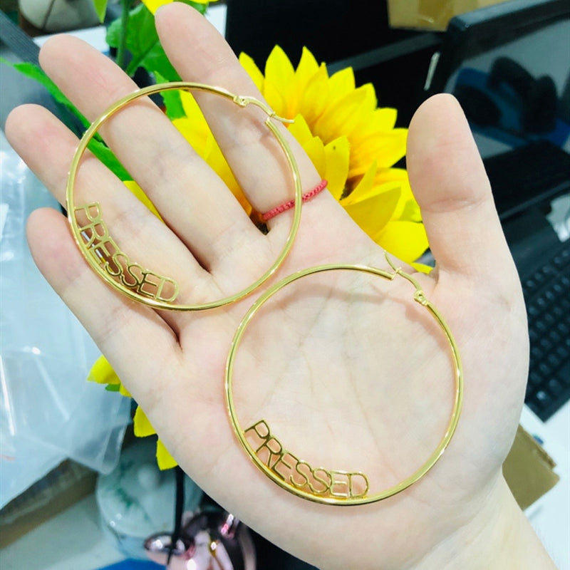 “Be You” Personalized  Hoop Name Earrings