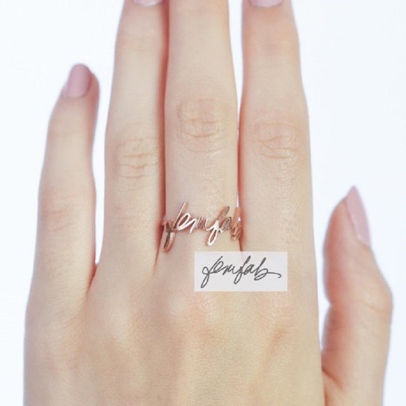 “Be You” Personalized Handwritten Ring