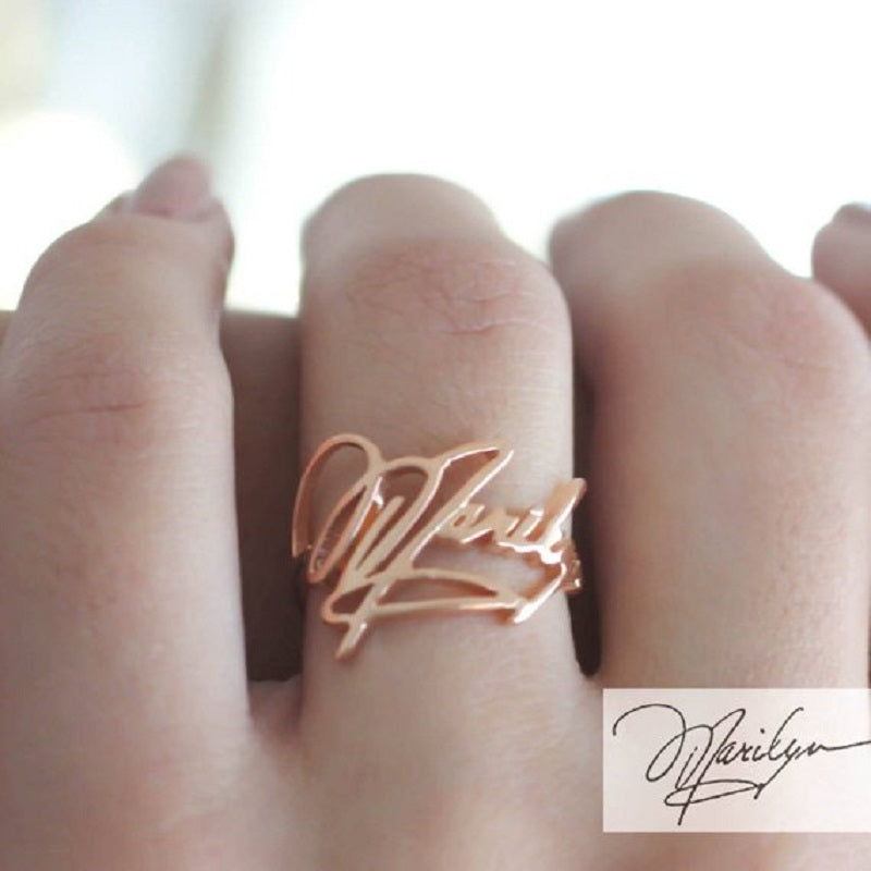 “Be You” Personalized Handwritten Ring
