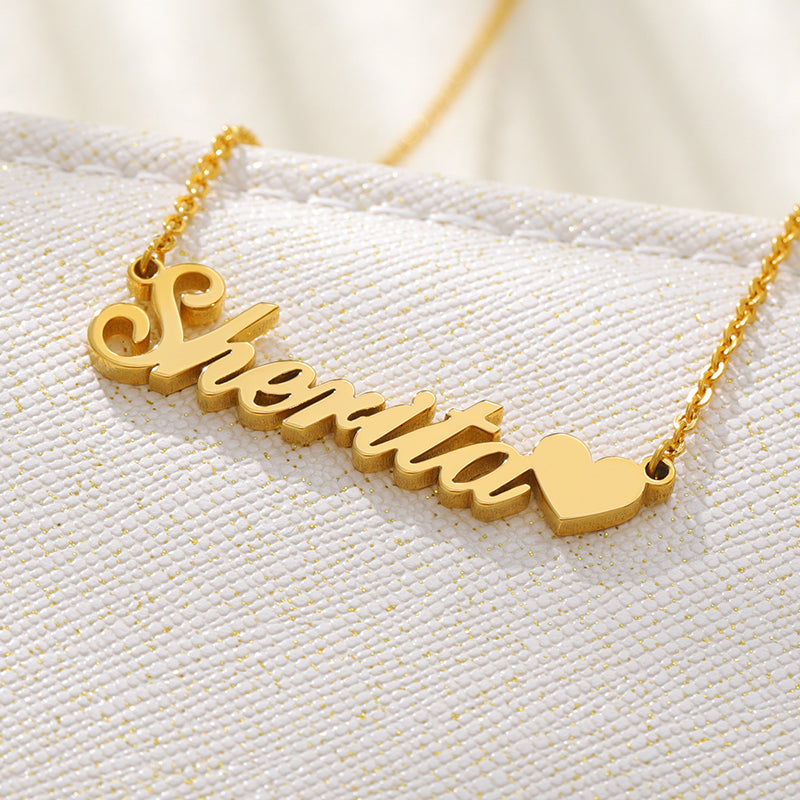 “Be You” Personalized  Heart Name Necklace