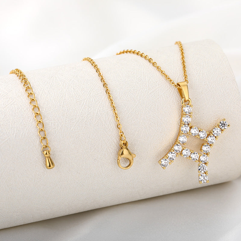 Twelve Constellation  Zircon Necklace