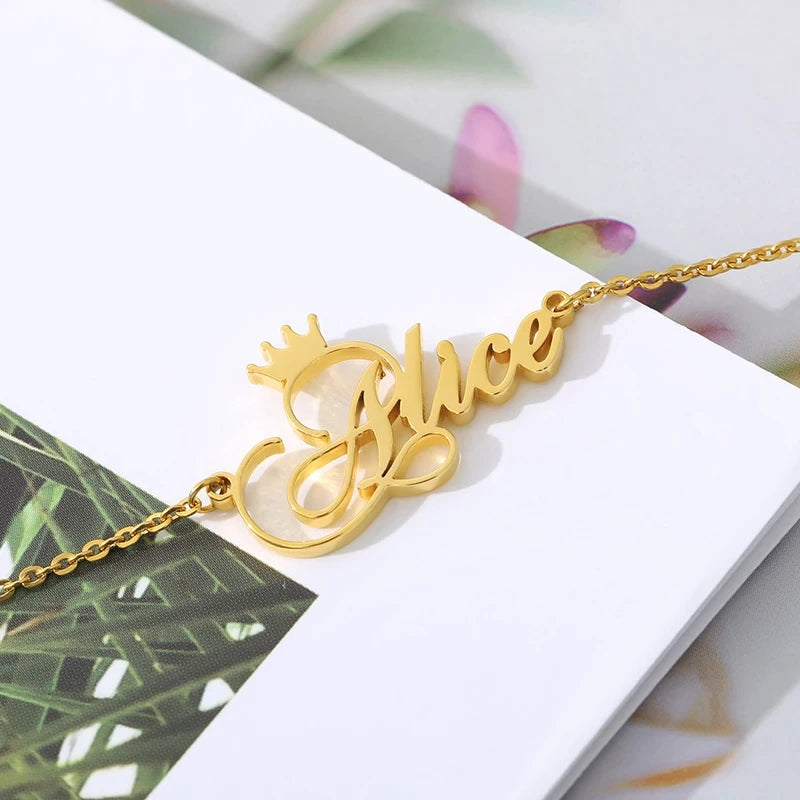 “Be You” Personalized Crown Name Bracelet