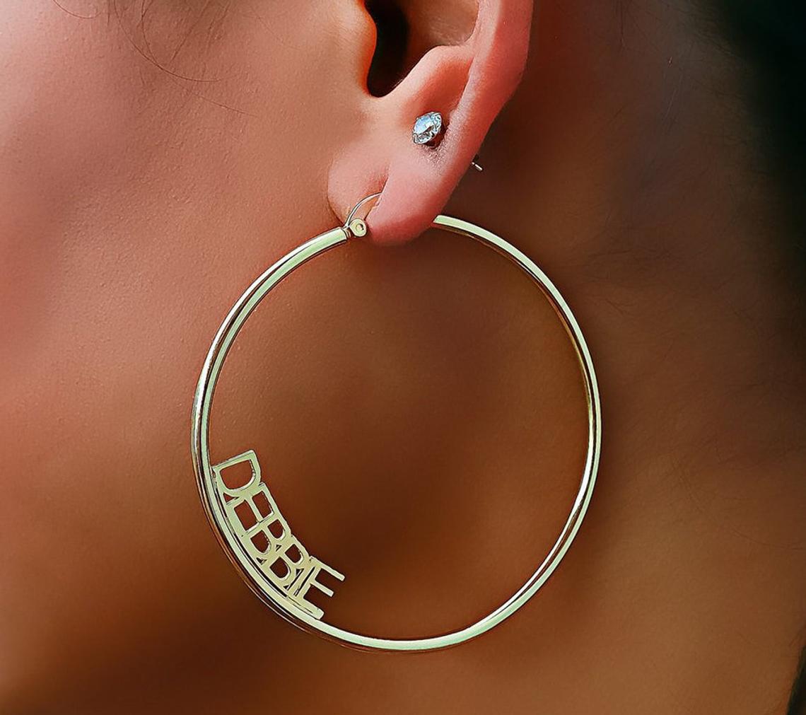 “Be You” Personalized  Hoop Name Earrings