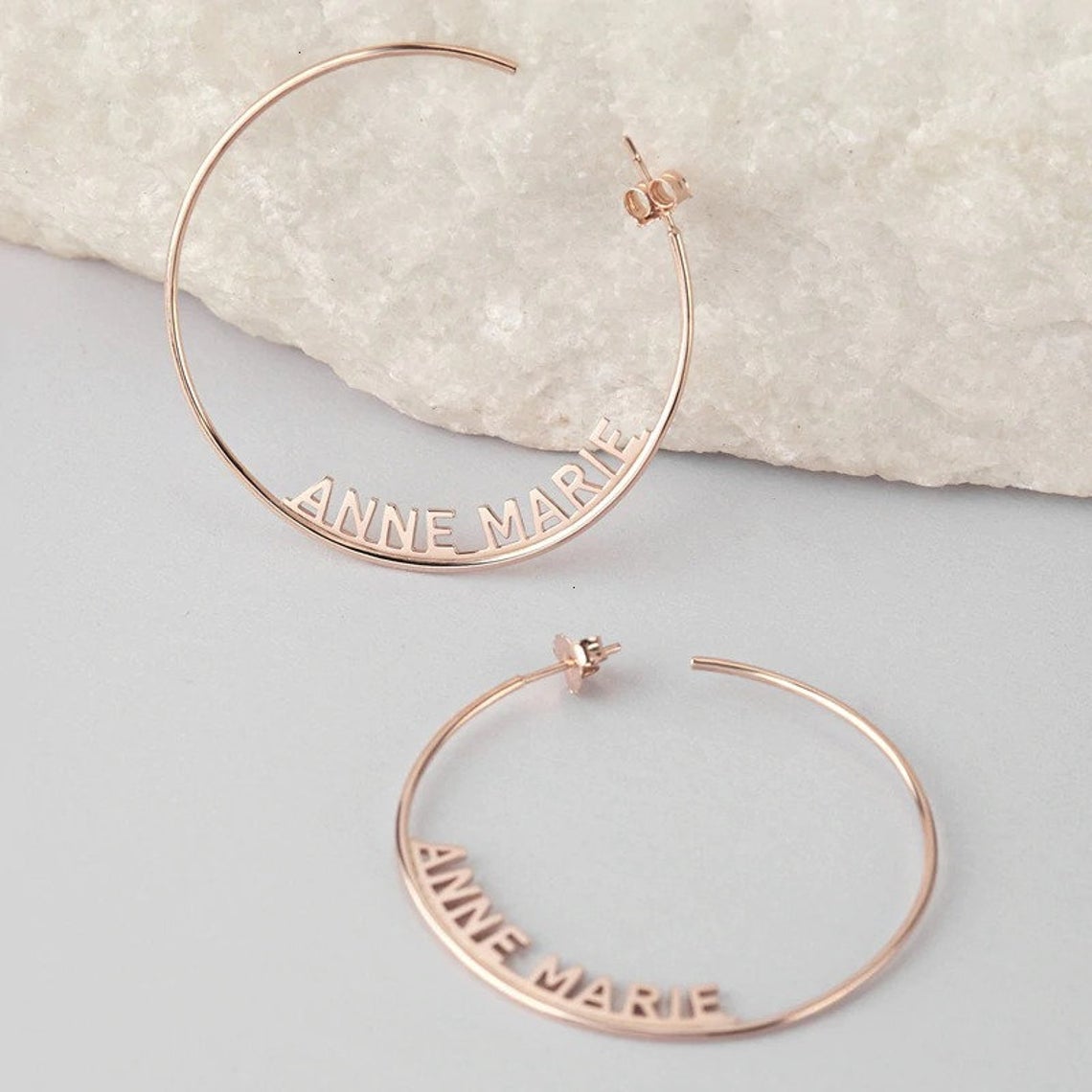 Personalized Name Hoop Earrings