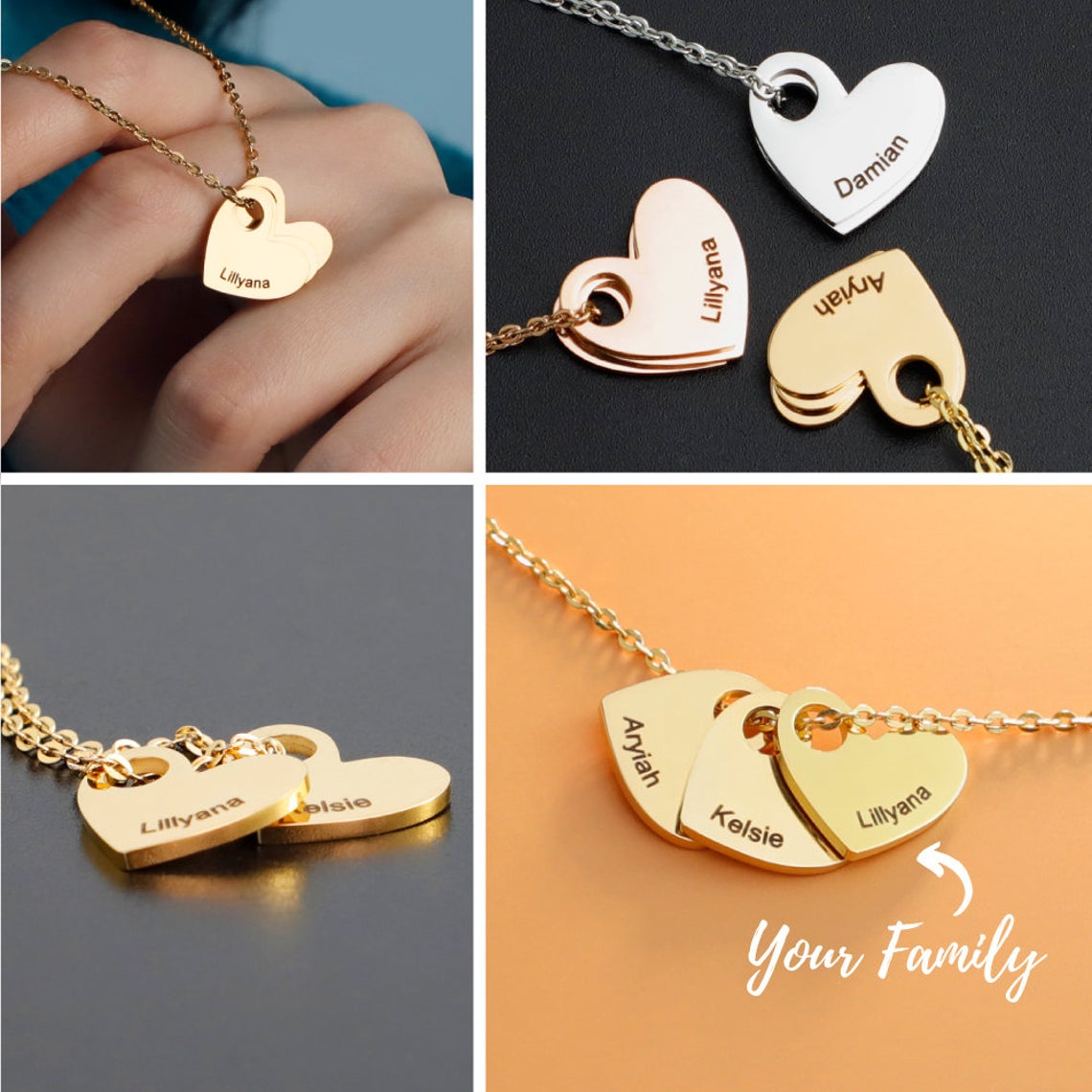 “Be You” Personalized Family Name Necklace