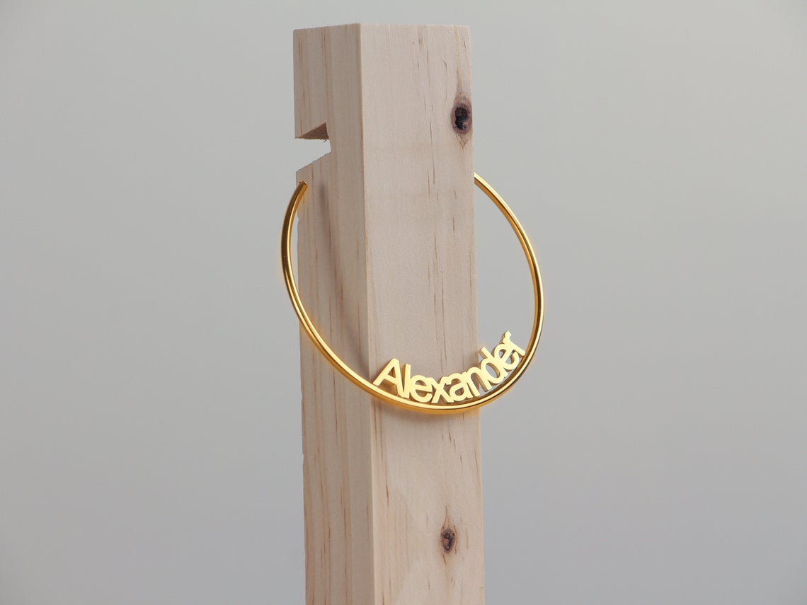 Personalized Name Hoop Earrings