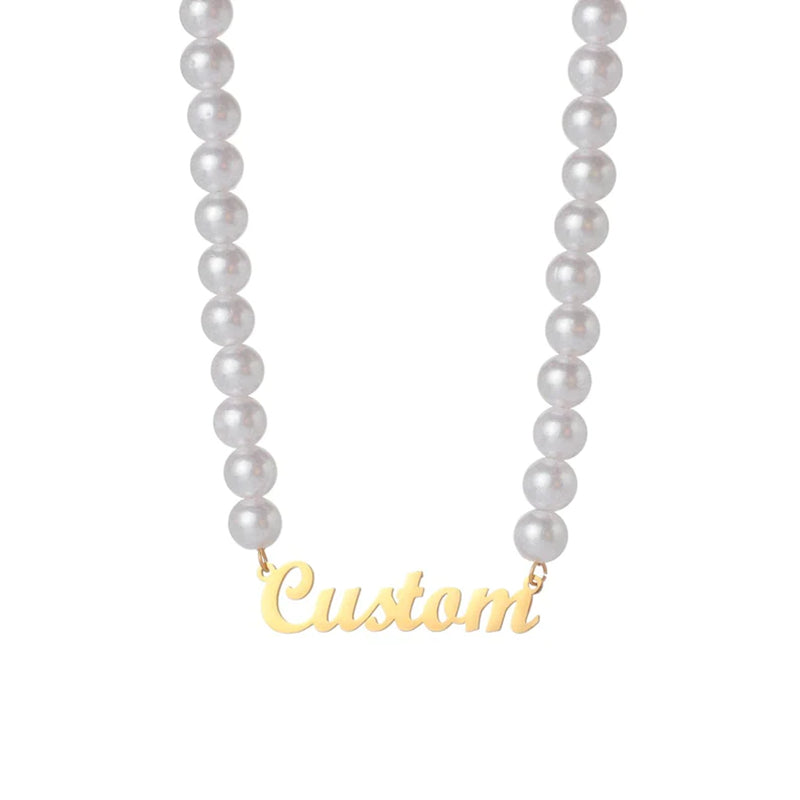 “Be You” Personalized Name Pearl Necklace